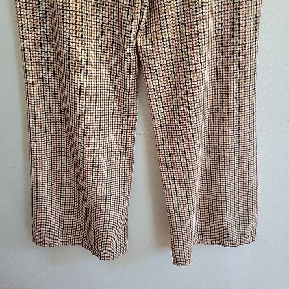 Sundance Brewster Plaid Wide Leg Trouser Pants High Rise Academia Classic Preppy - Picture 7 of 15
